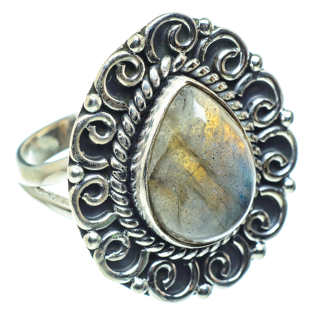 Labradorite Rings handcrafted by Ana Silver Co - RING58437