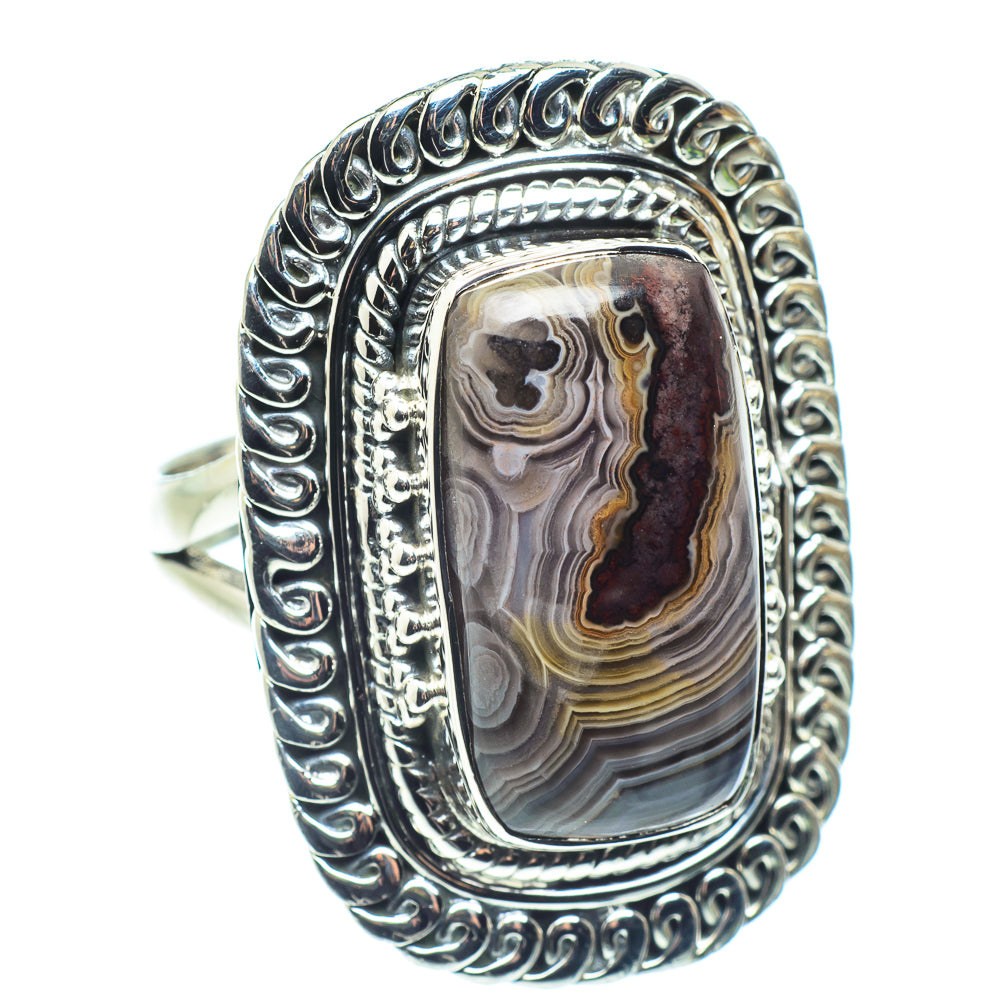 Laguna Lace Agate Rings handcrafted by Ana Silver Co - RING58590