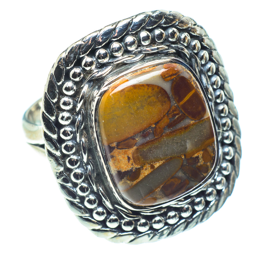 Bamboo Jasper Rings handcrafted by Ana Silver Co - RING58593