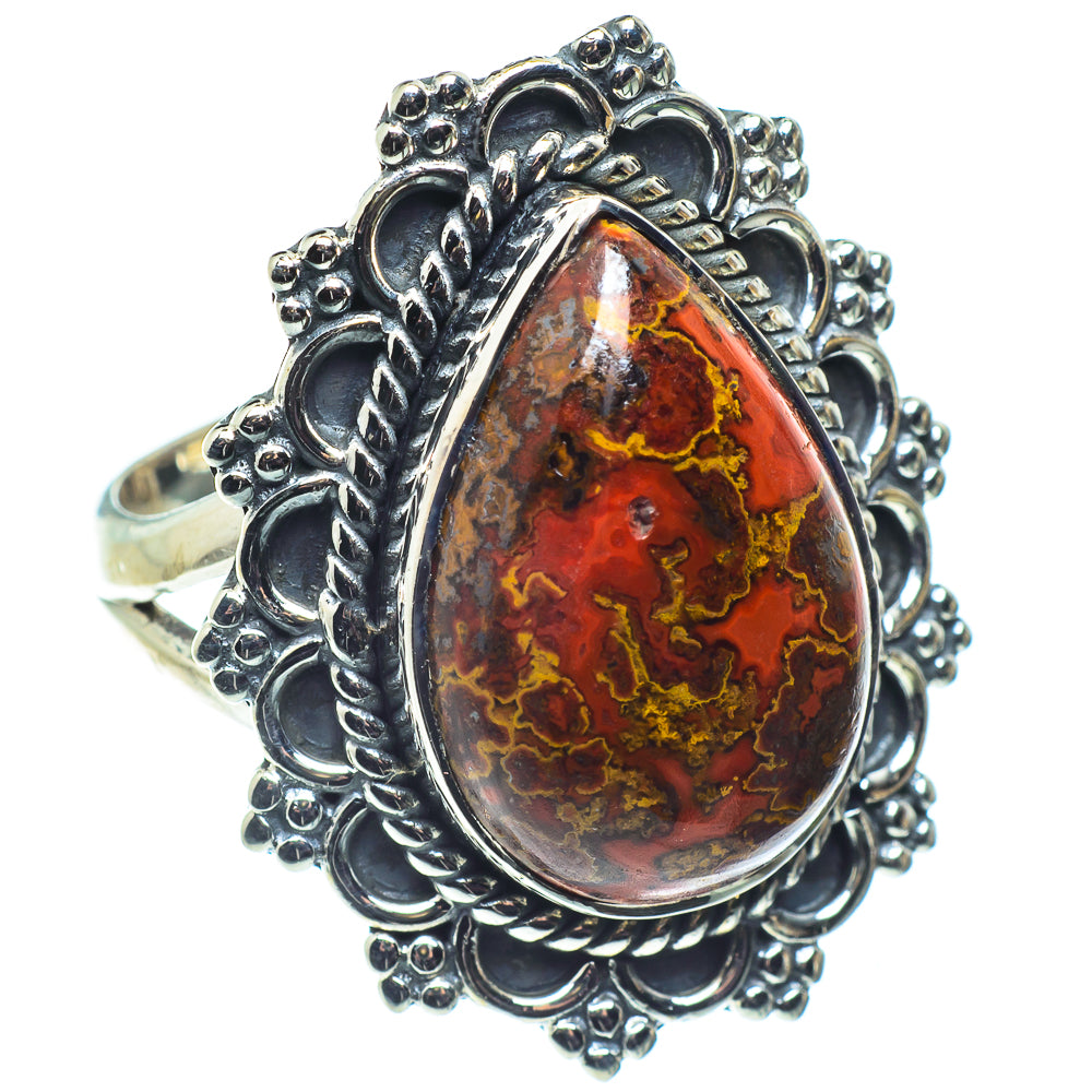 Moroccan Agate Rings handcrafted by Ana Silver Co - RING58815