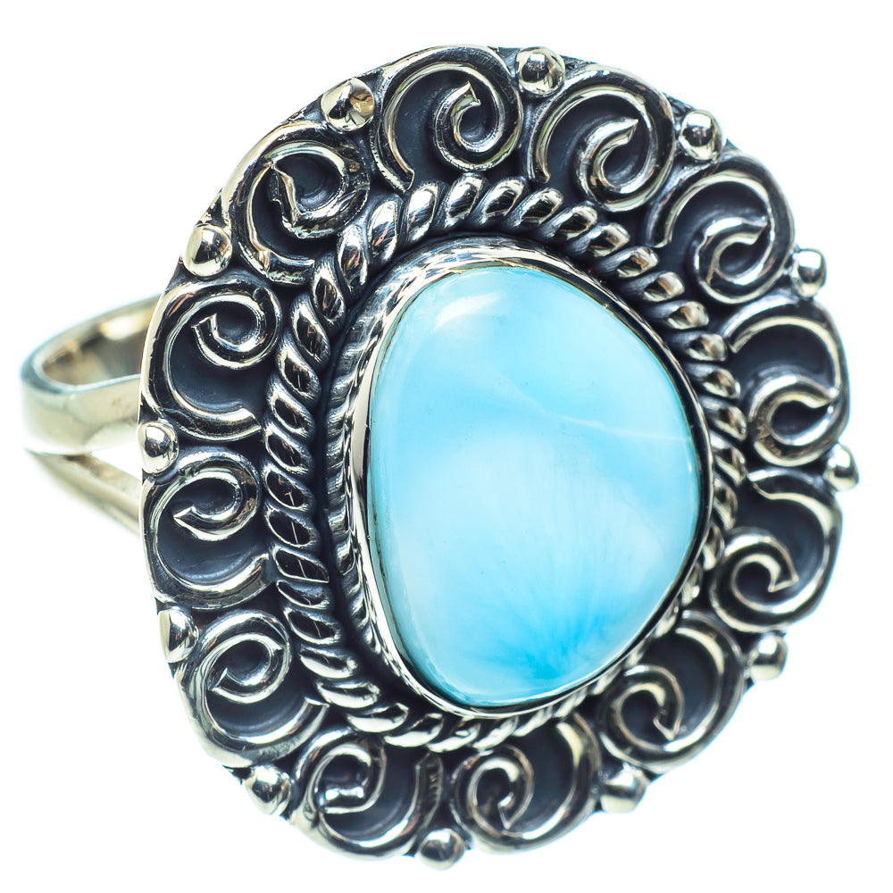 Larimar Rings handcrafted by Ana Silver Co - RING58836