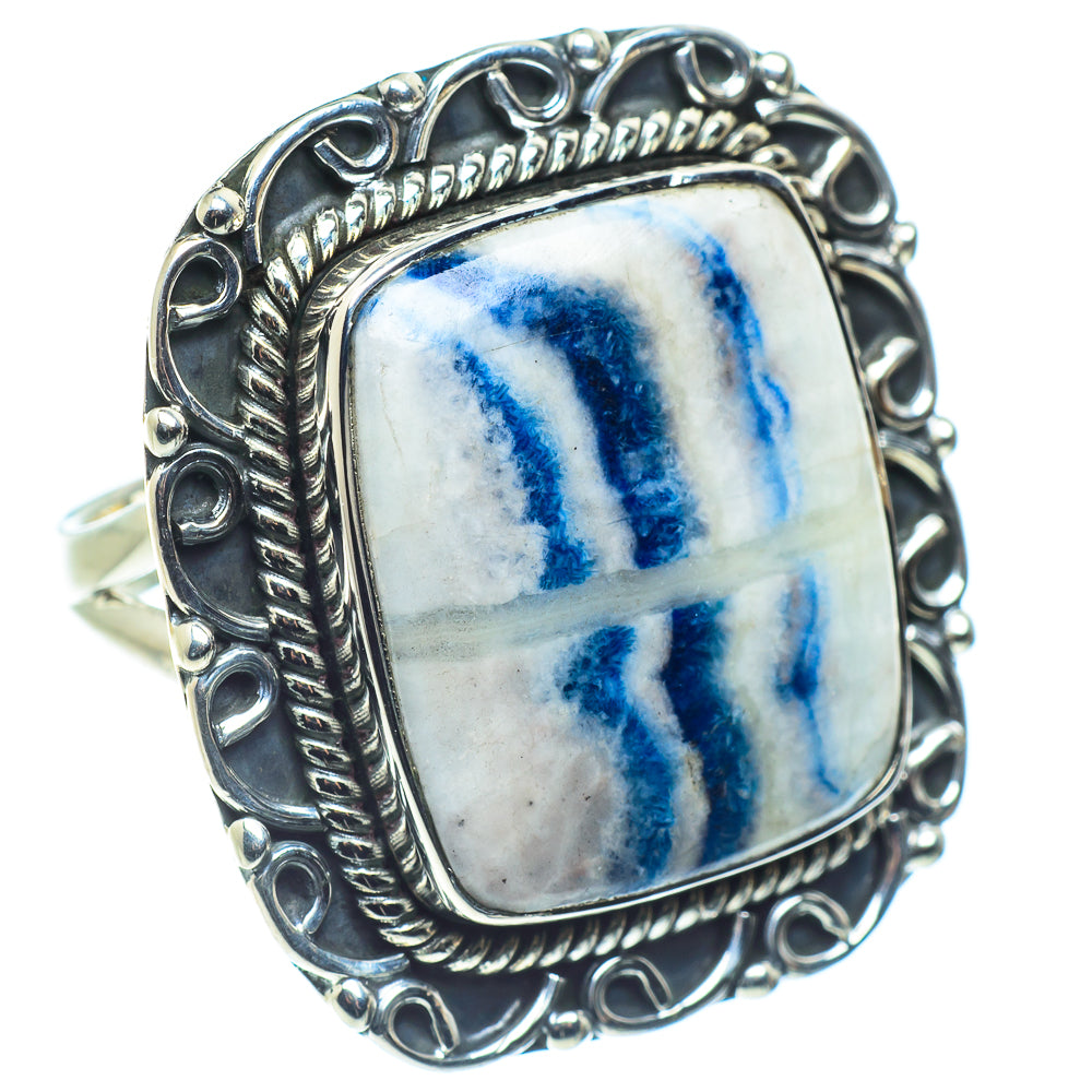 Blue Scheelite Rings handcrafted by Ana Silver Co - RING58851