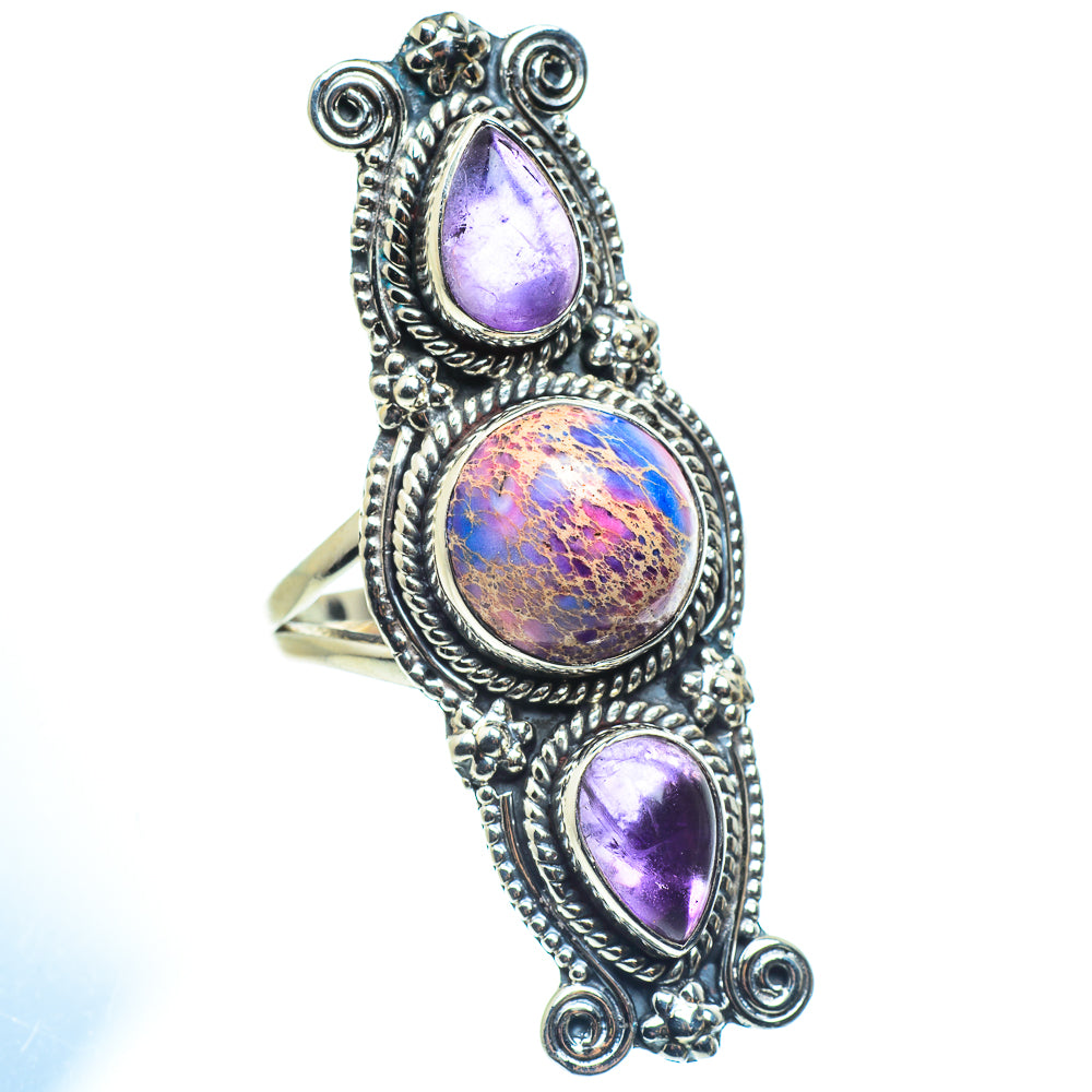 Spider Web Obsidian Rings handcrafted by Ana Silver Co - RING58867