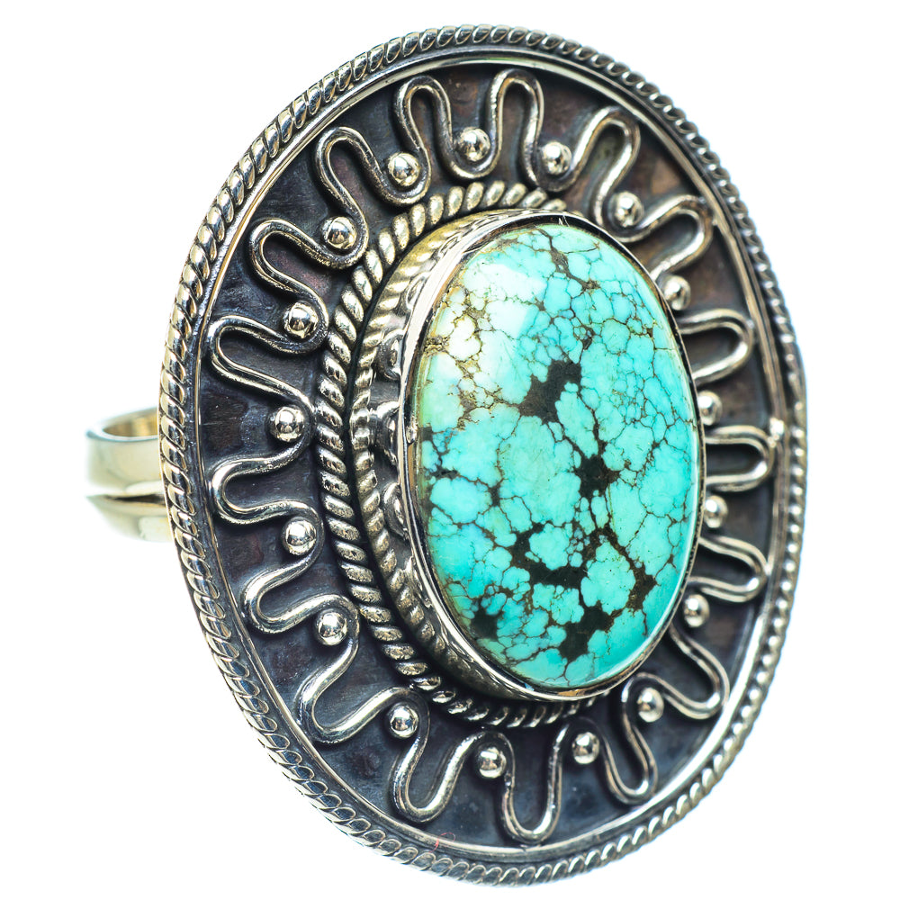 Tibetan Turquoise Rings handcrafted by Ana Silver Co - RING58928