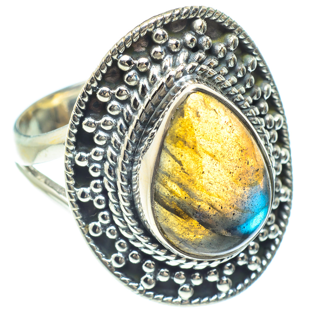 Labradorite Rings handcrafted by Ana Silver Co - RING58992