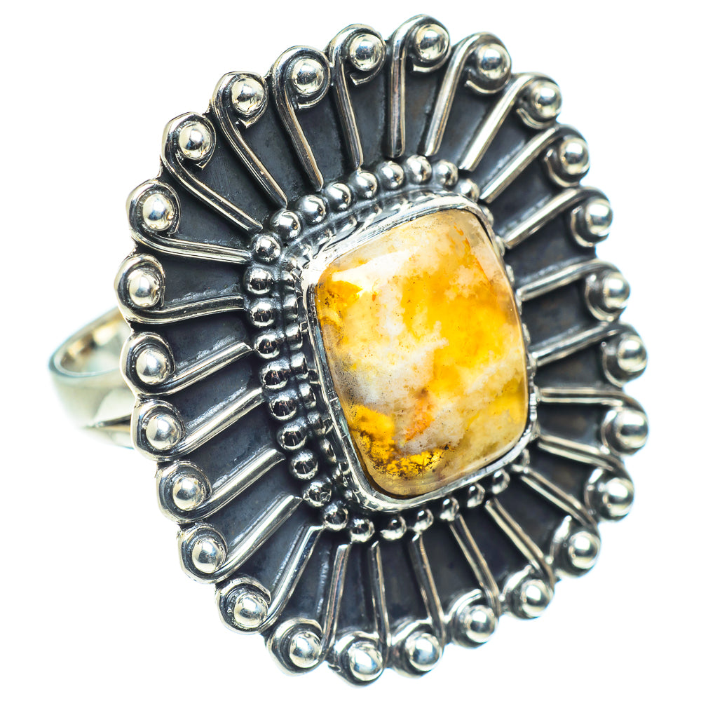 Plume Agate Rings handcrafted by Ana Silver Co - RING59029 - Photo 2