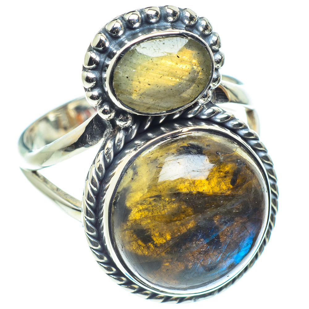 Labradorite Rings handcrafted by Ana Silver Co - RING59098