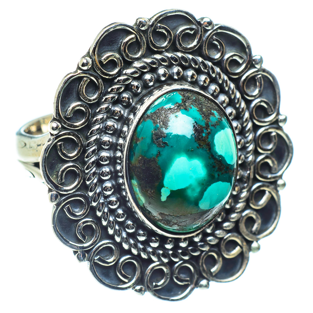 Tibetan Turquoise Rings handcrafted by Ana Silver Co - RING59111