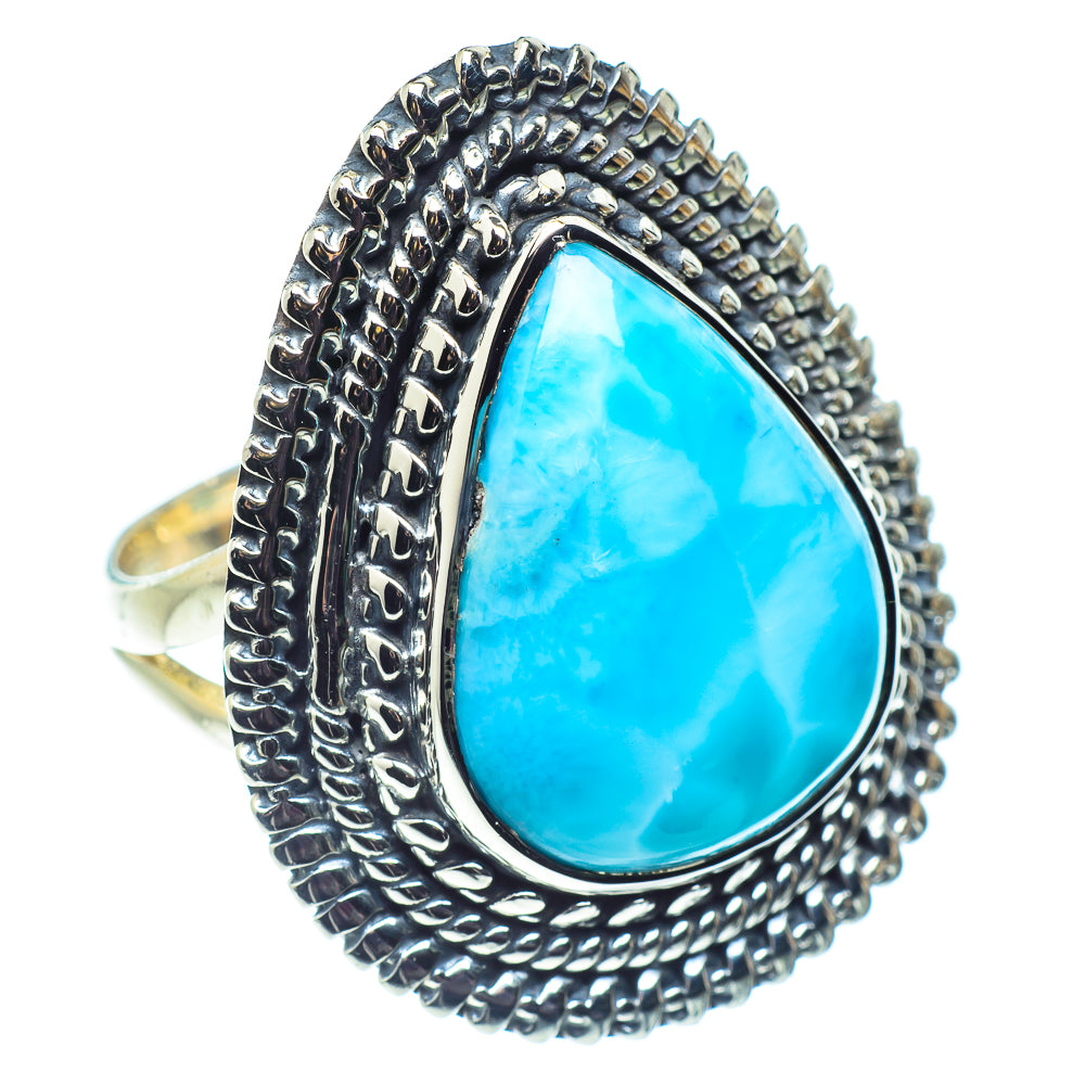 Larimar Rings handcrafted by Ana Silver Co - RING59217