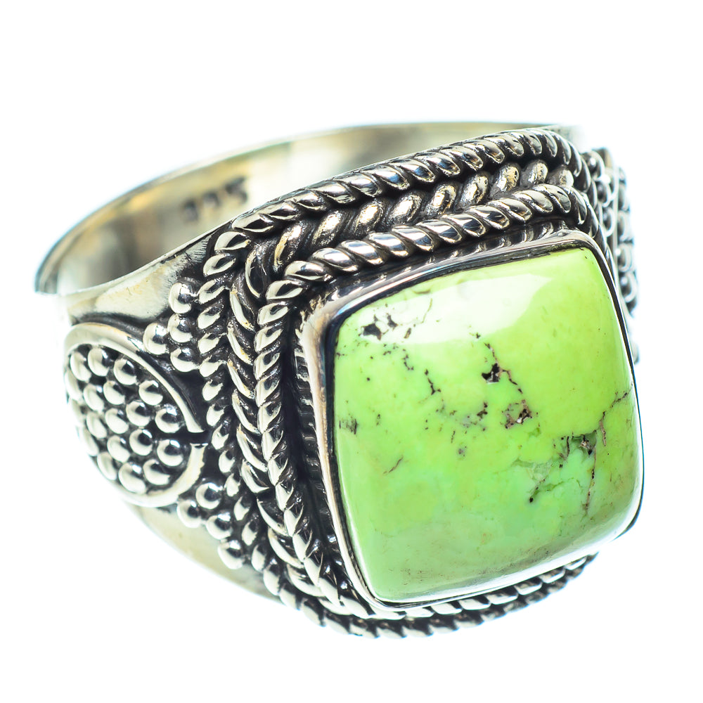 Lemon Chrysoprase Rings handcrafted by Ana Silver Co - RING59233