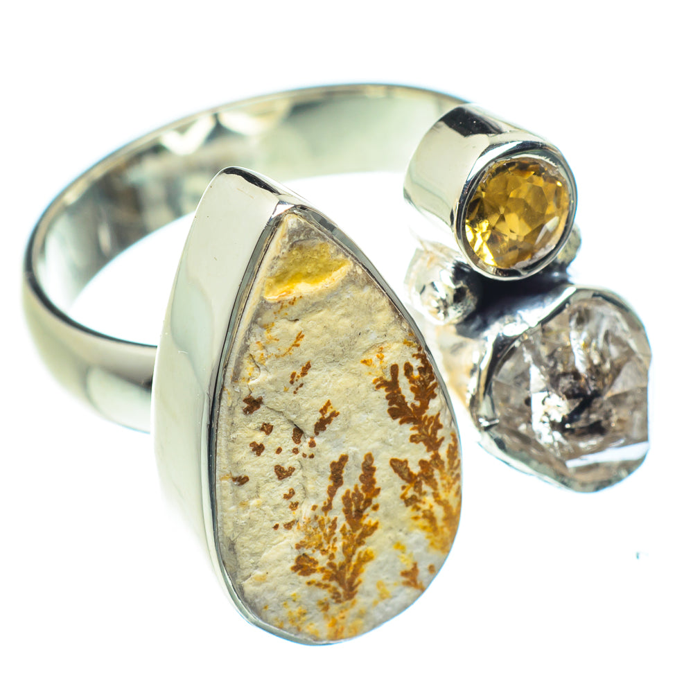 Germany Psilomelane Dendrite Rings handcrafted by Ana Silver Co - RING59313