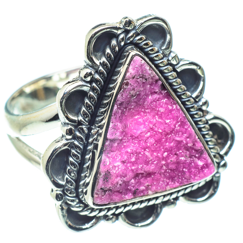 Cobalto Calcite Druzy Rings handcrafted by Ana Silver Co - RING59388