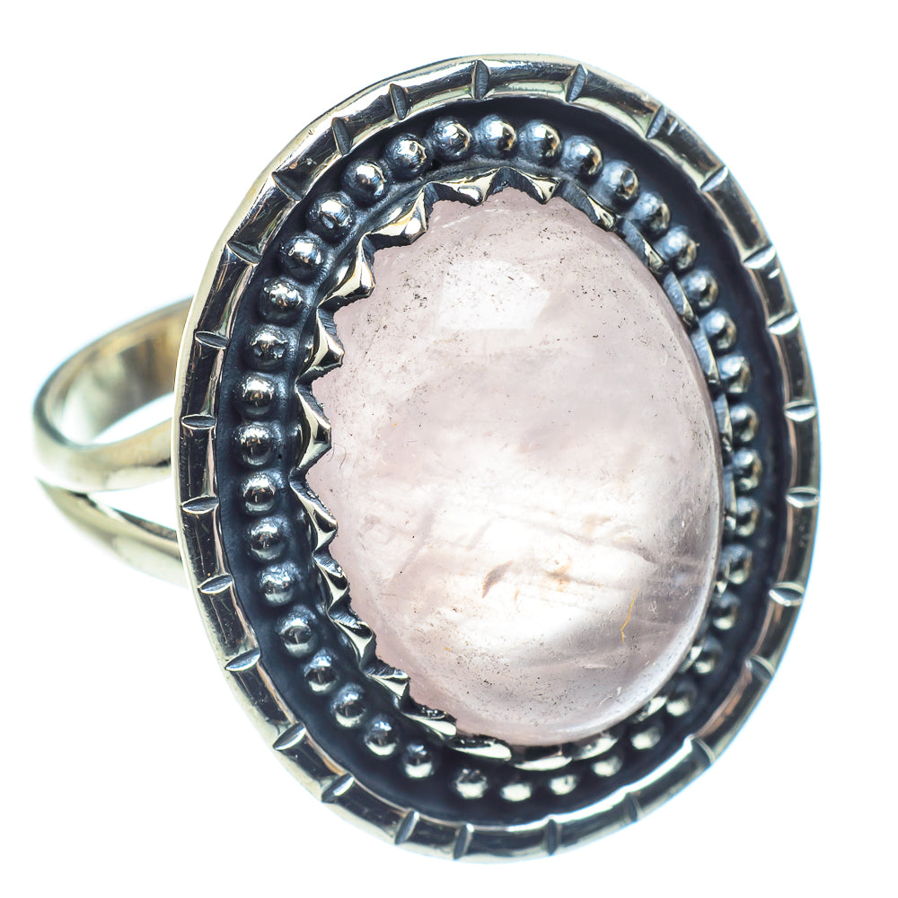 Rose Quartz Rings handcrafted by Ana Silver Co - RING59507