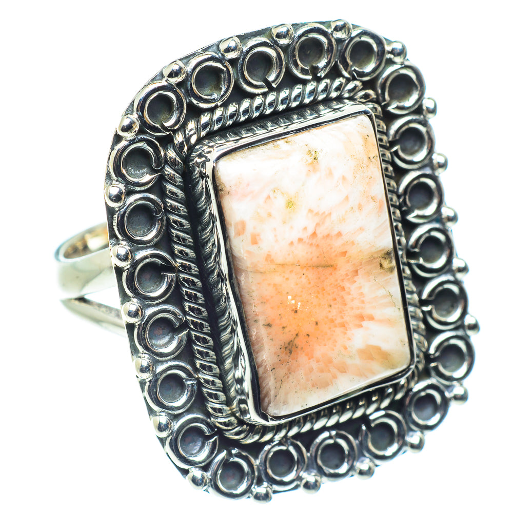 Scolecite Rings handcrafted by Ana Silver Co - RING59511