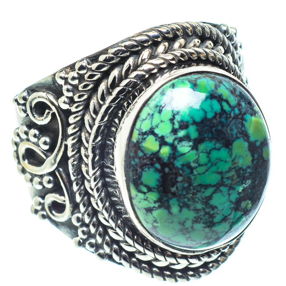 Tibetan Turquoise Rings handcrafted by Ana Silver Co - RING59515