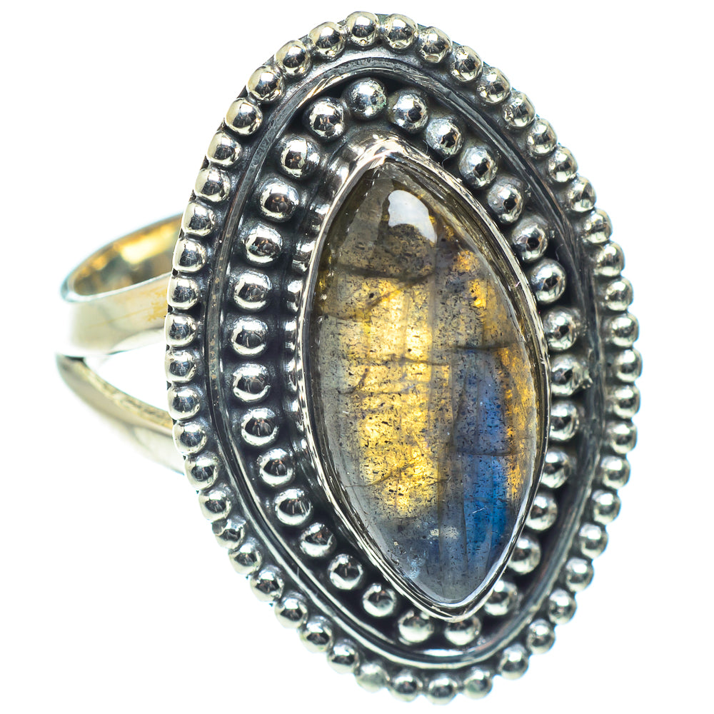 Labradorite Rings handcrafted by Ana Silver Co - RING59611