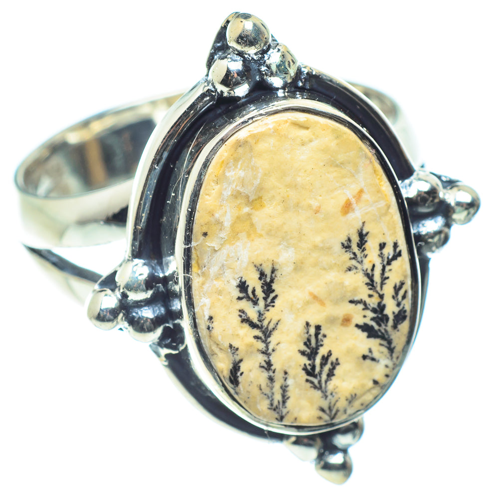 Germany Psilomelane Dendrite Rings handcrafted by Ana Silver Co - RING59622