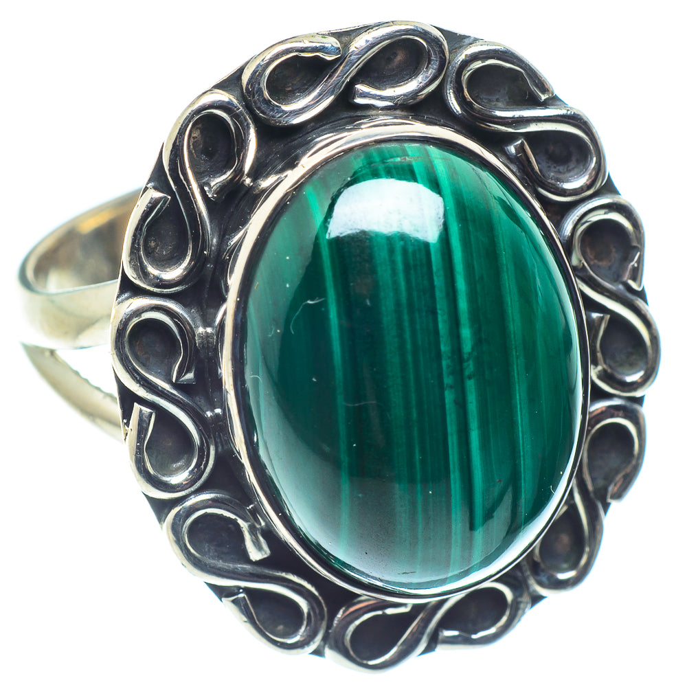 Malachite Rings handcrafted by Ana Silver Co - RING59679