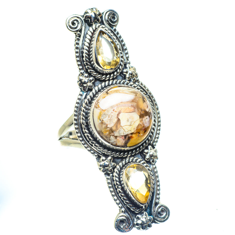 Brecciated Mookaite Rings handcrafted by Ana Silver Co - RING59687