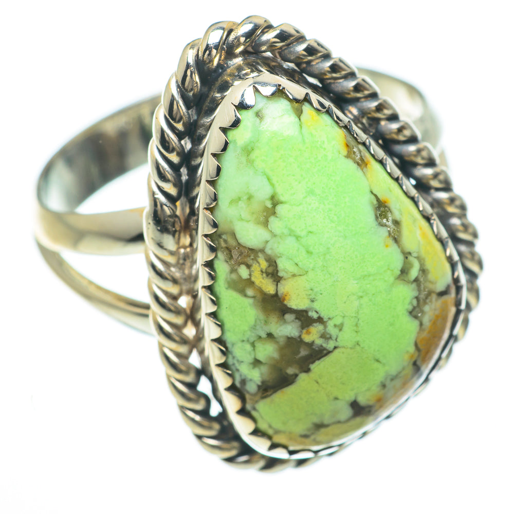 Lemon Chrysoprase Rings handcrafted by Ana Silver Co - RING59808