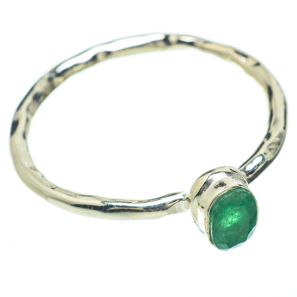 Zambian Emerald Rings handcrafted by Ana Silver Co - RING59930