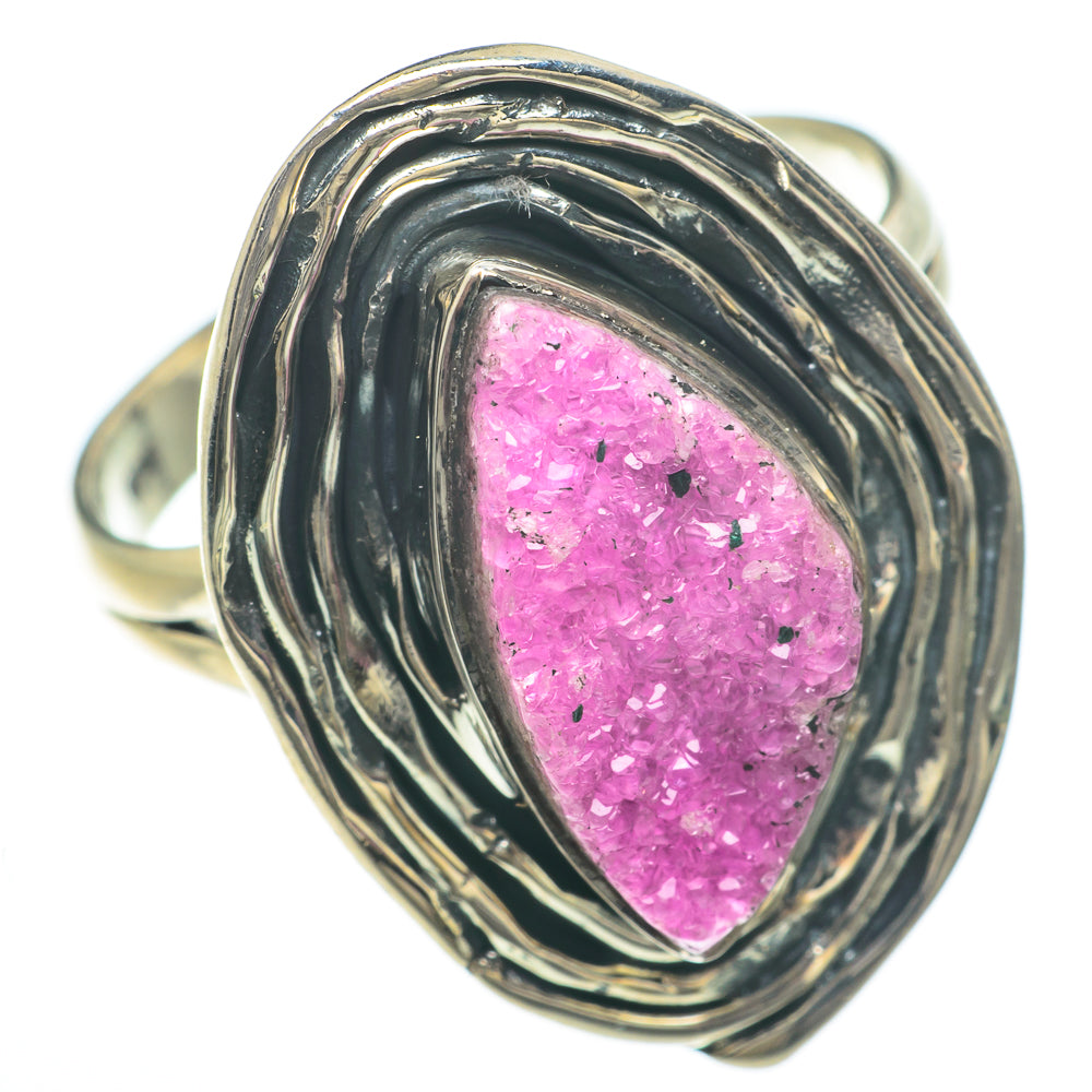 Cobalto Calcite Druzy Rings handcrafted by Ana Silver Co - RING59944