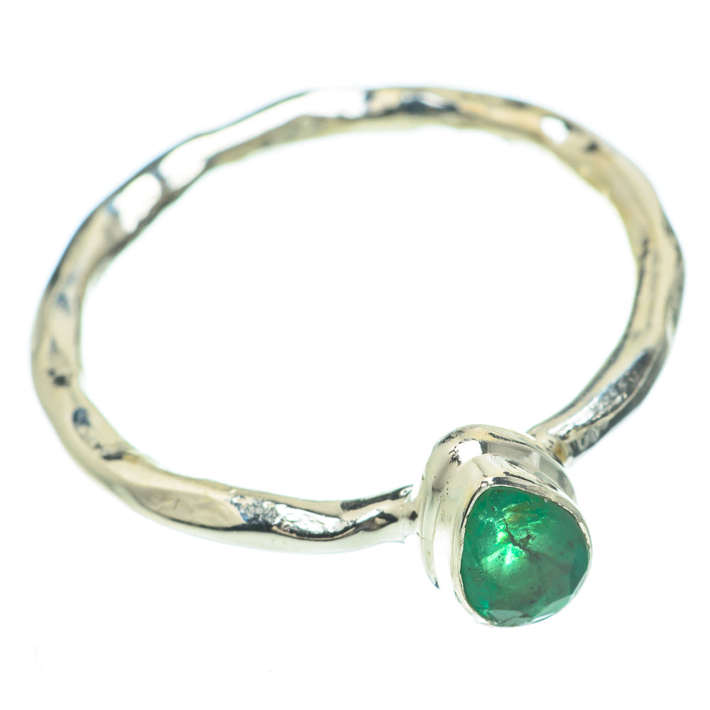 Zambian Emerald Rings handcrafted by Ana Silver Co - RING60009