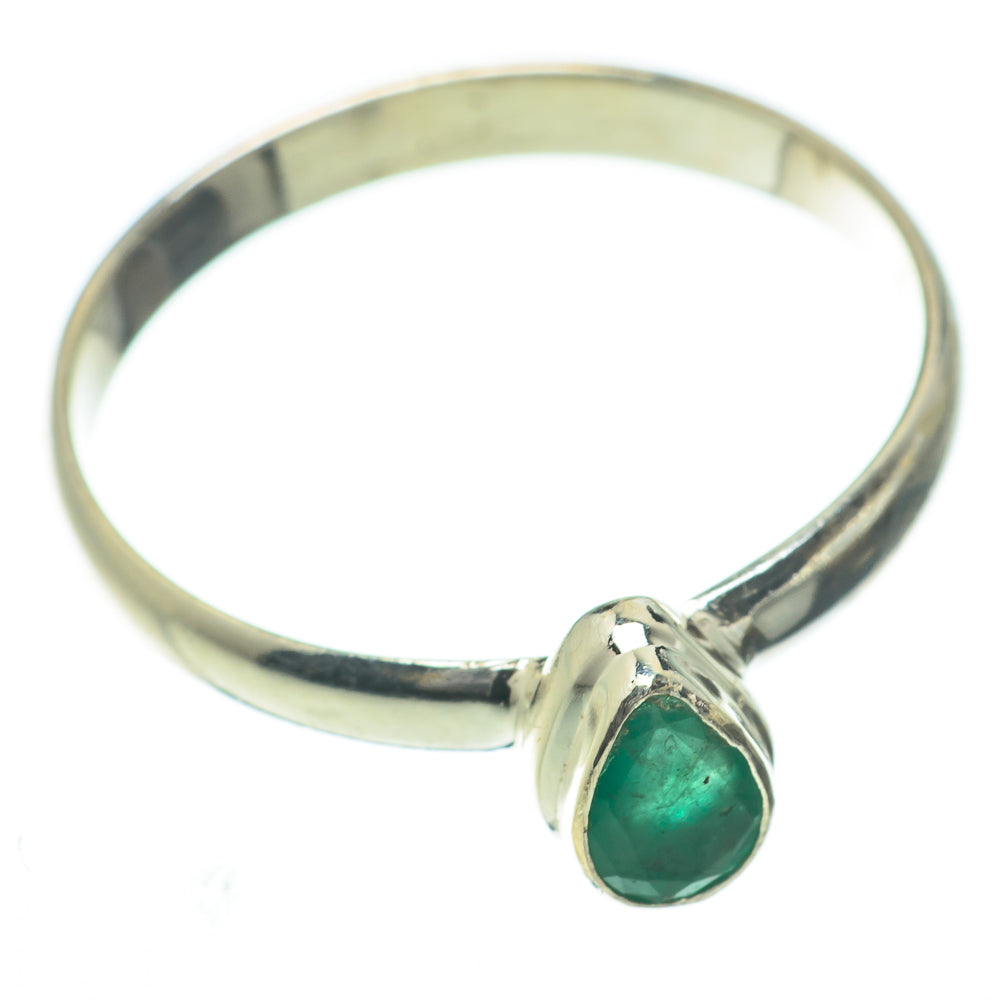 Zambian Emerald Rings handcrafted by Ana Silver Co - RING60065