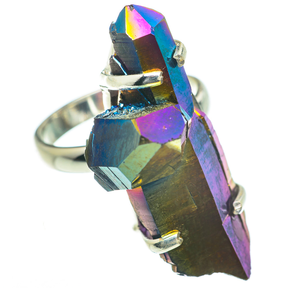 Titanium Sunshine Druzy Rings handcrafted by Ana Silver Co - RING60087