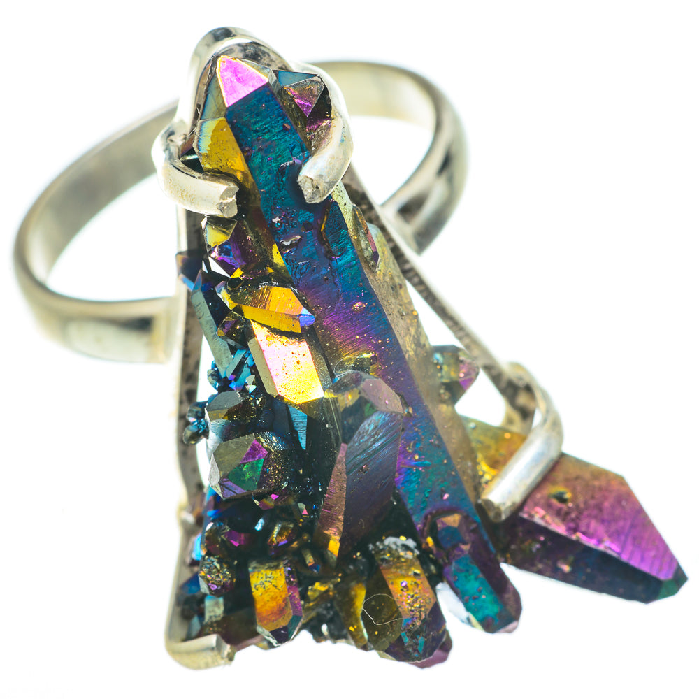 Titanium Sunshine Druzy Rings handcrafted by Ana Silver Co - RING60117
