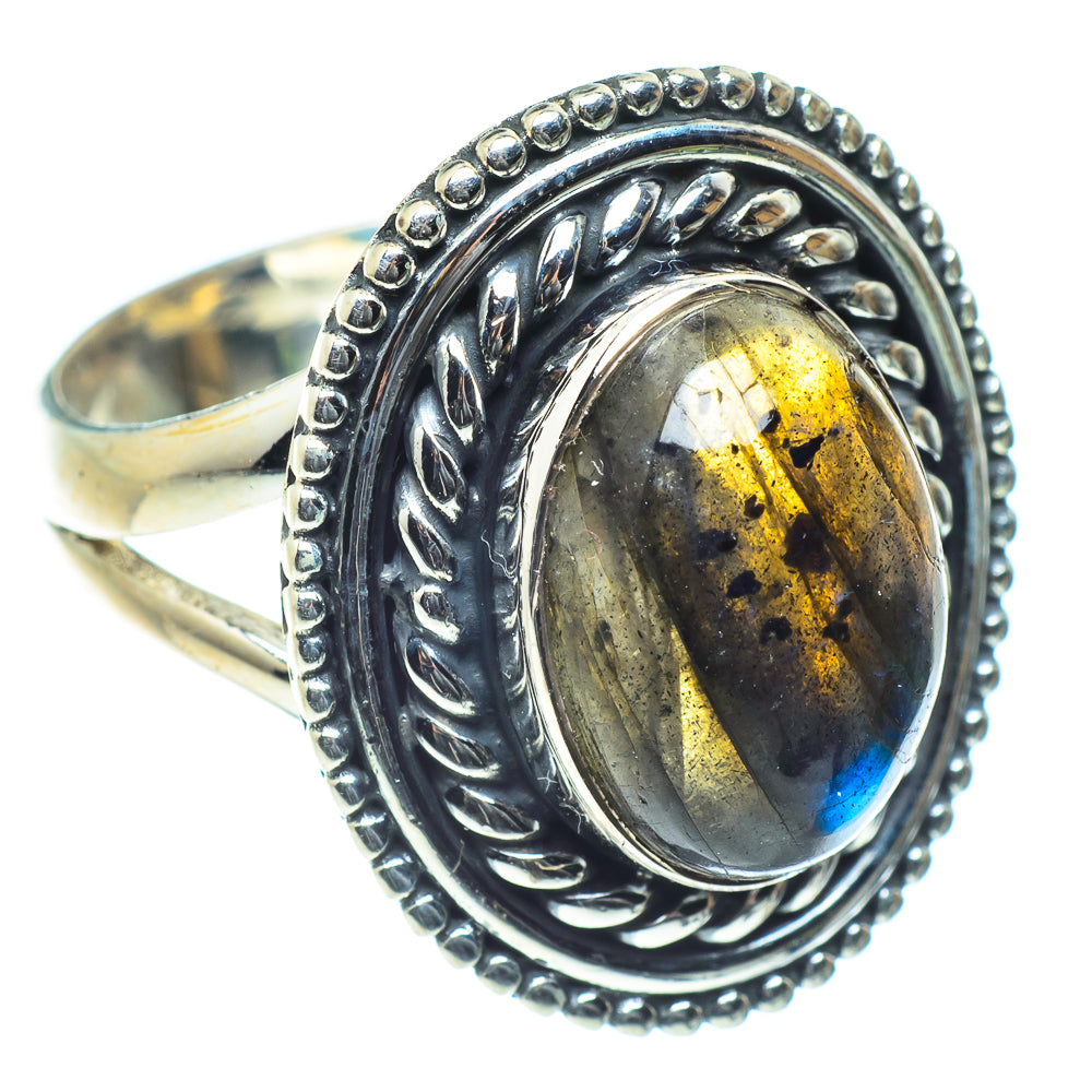Labradorite Rings handcrafted by Ana Silver Co - RING60144