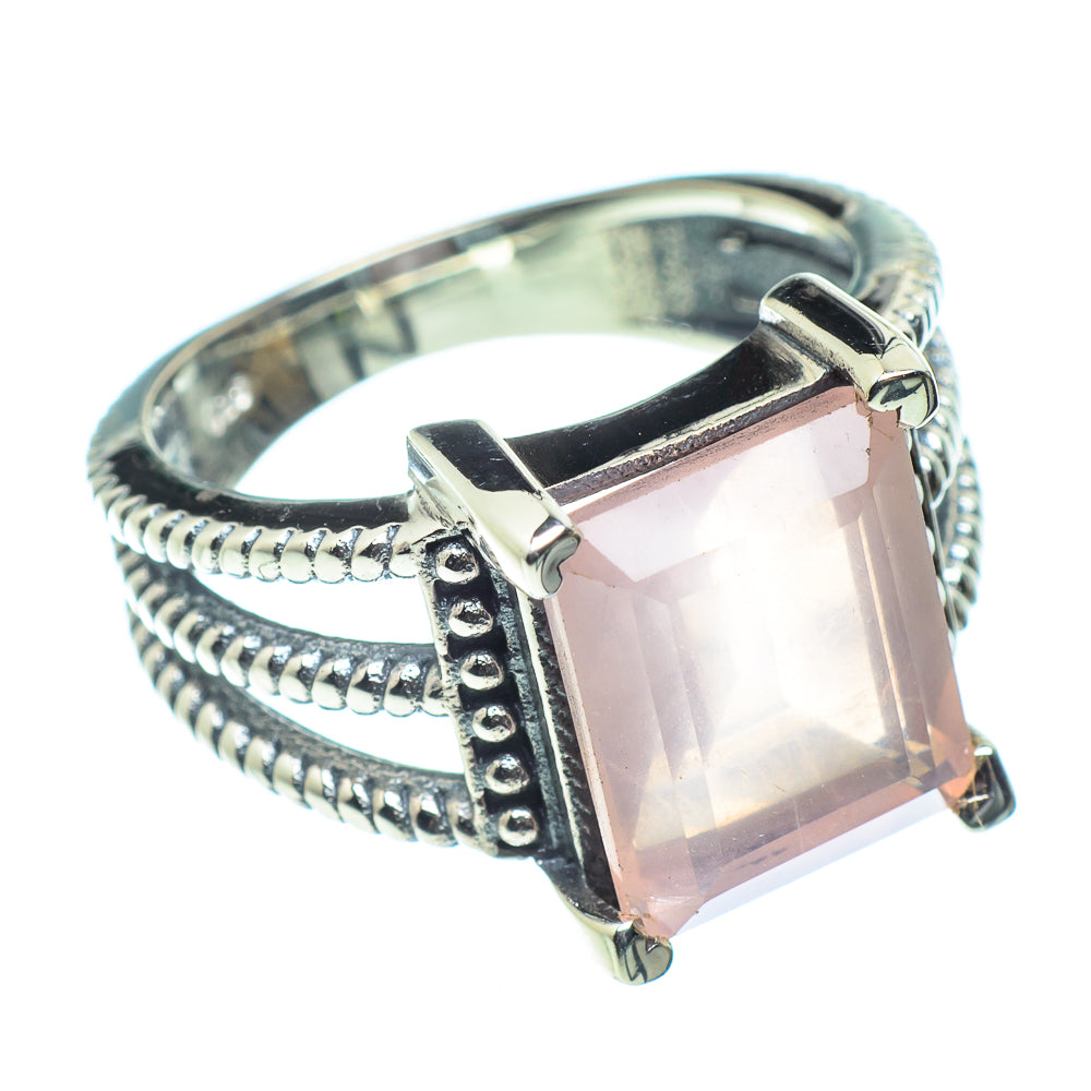 Rose Quartz Rings handcrafted by Ana Silver Co - RING60149