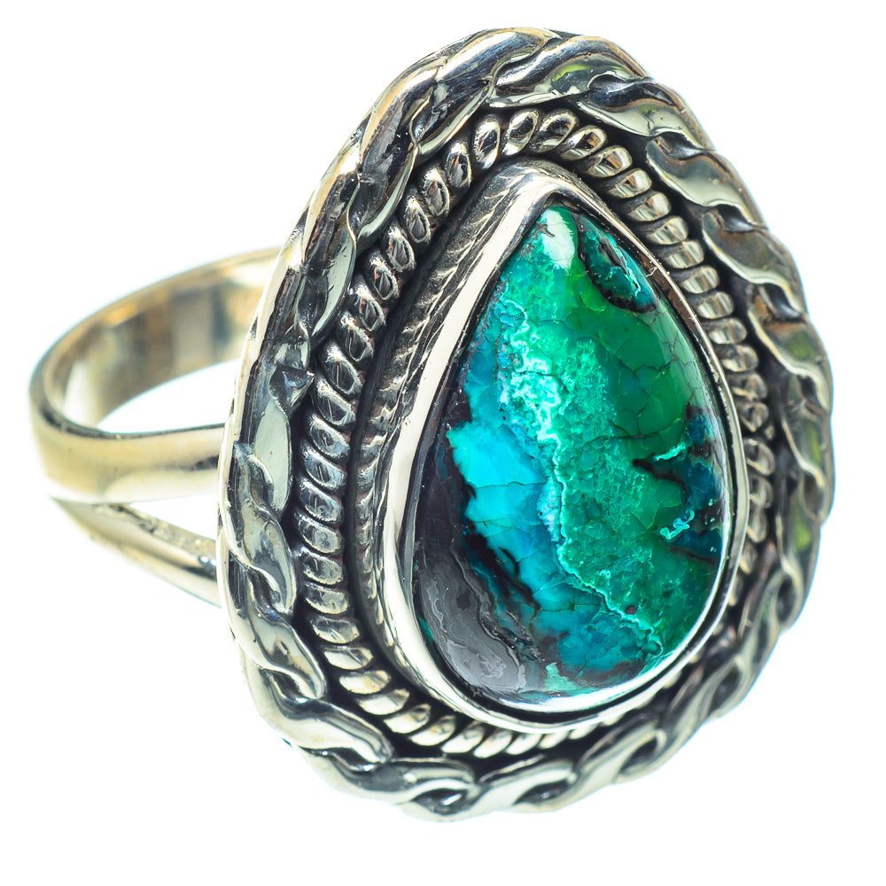 Chrysocolla Rings handcrafted by Ana Silver Co - RING60203