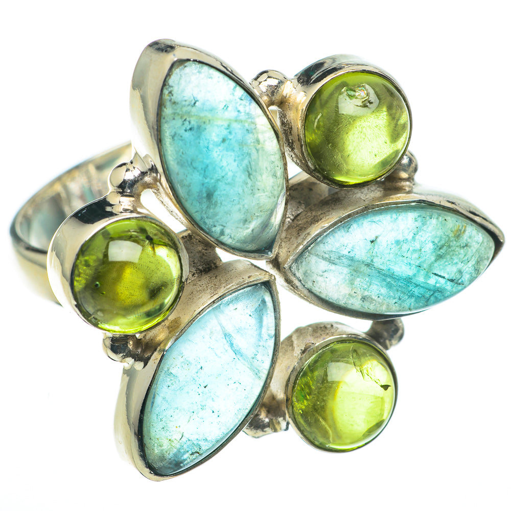 Blue Fluorite Rings handcrafted by Ana Silver Co - RING60419