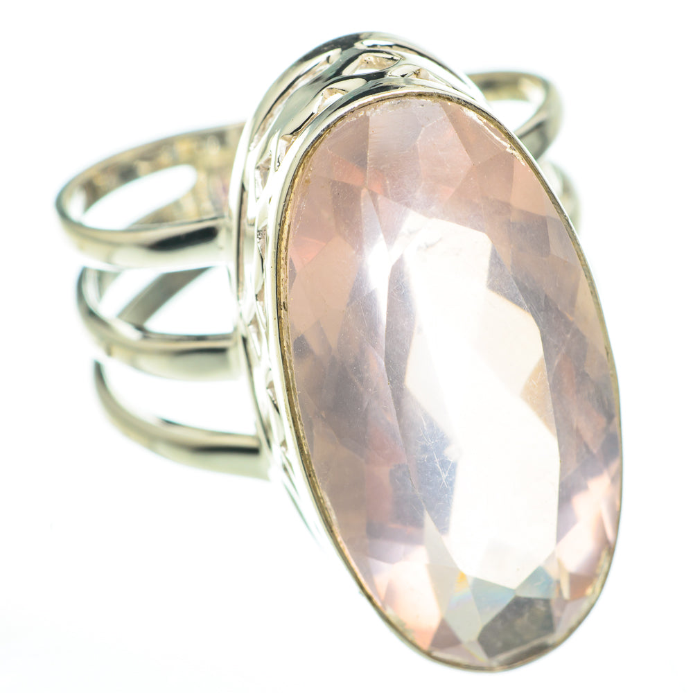 Rose Quartz Rings handcrafted by Ana Silver Co - RING60726