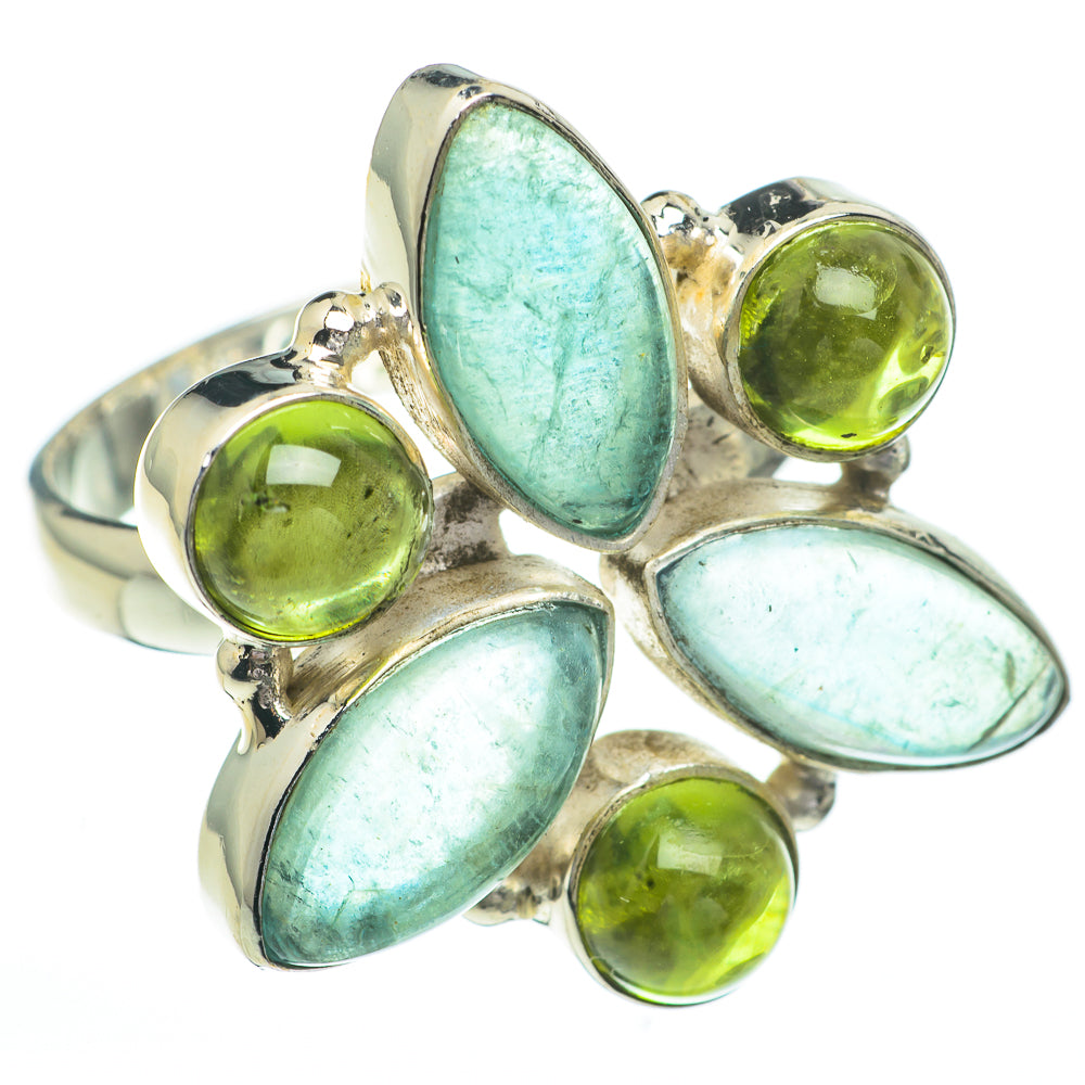 Blue Fluorite Rings handcrafted by Ana Silver Co - RING60932