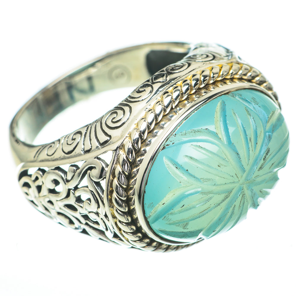 Aqua Chalcedony Rings handcrafted by Ana Silver Co - RING60957