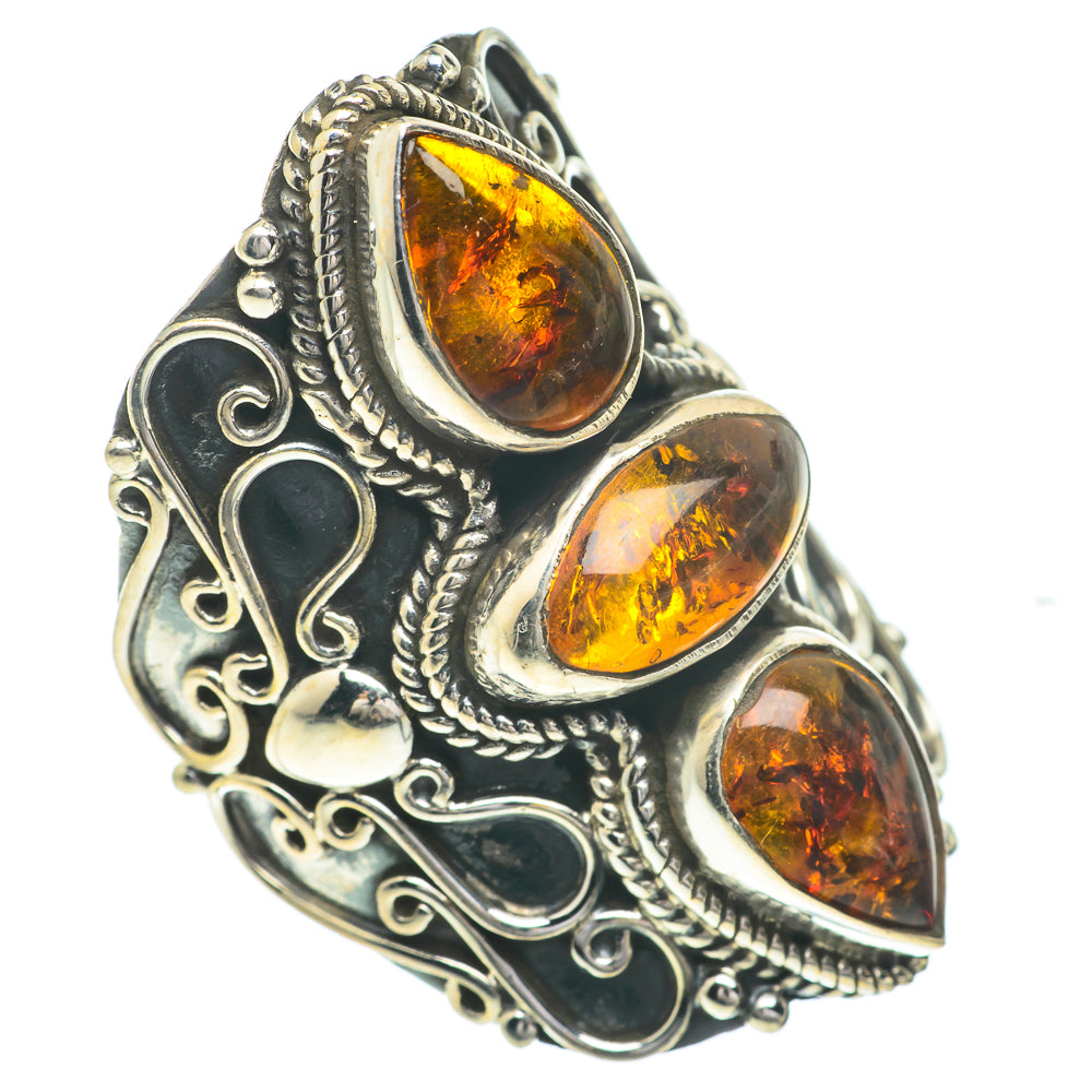 Baltic Amber Rings handcrafted by Ana Silver Co - RING61026