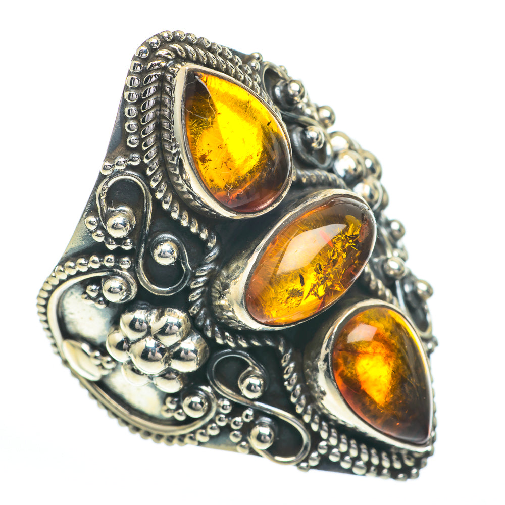 Baltic Amber Rings handcrafted by Ana Silver Co - RING61090