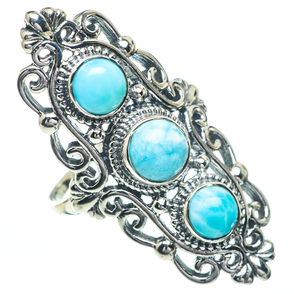 Larimar Rings handcrafted by Ana Silver Co - RING61115