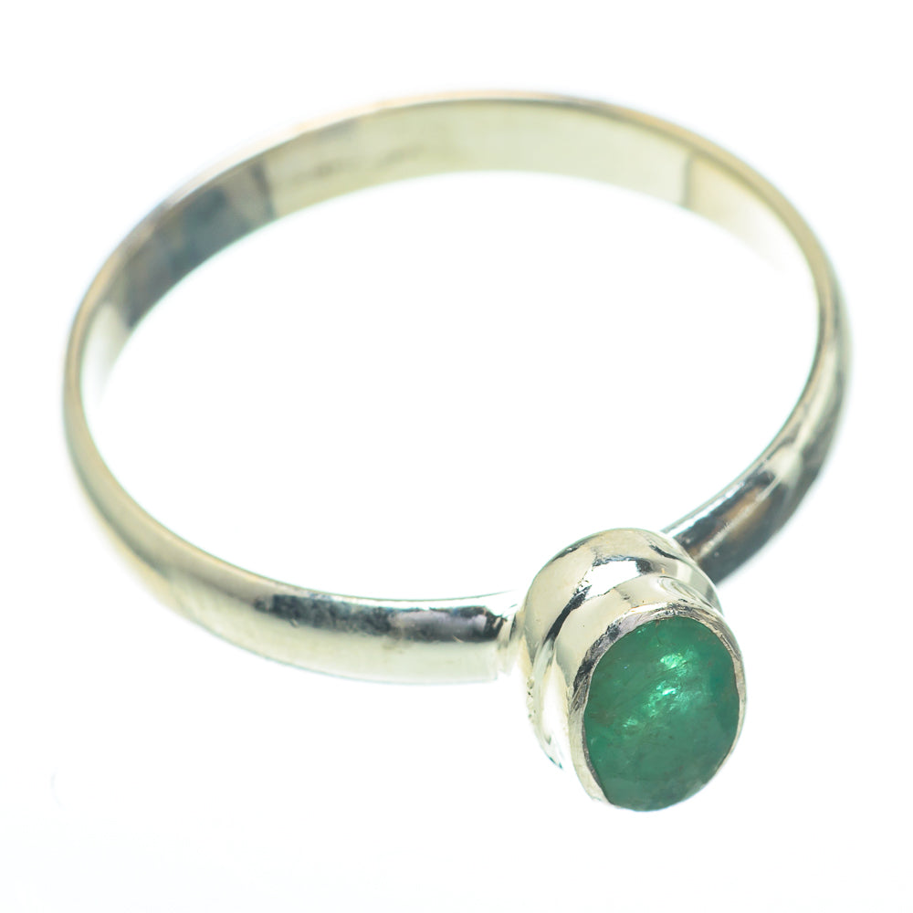 Zambian Emerald Rings handcrafted by Ana Silver Co - RING61133