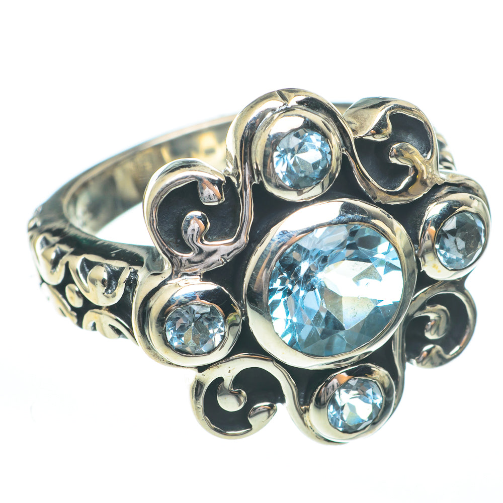 Blue Topaz Rings handcrafted by Ana Silver Co - RING61248
