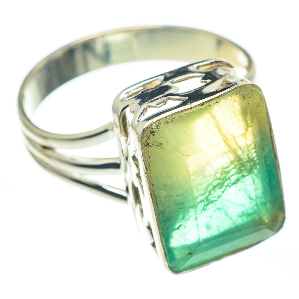 Green Fluorite Rings handcrafted by Ana Silver Co - RING61249