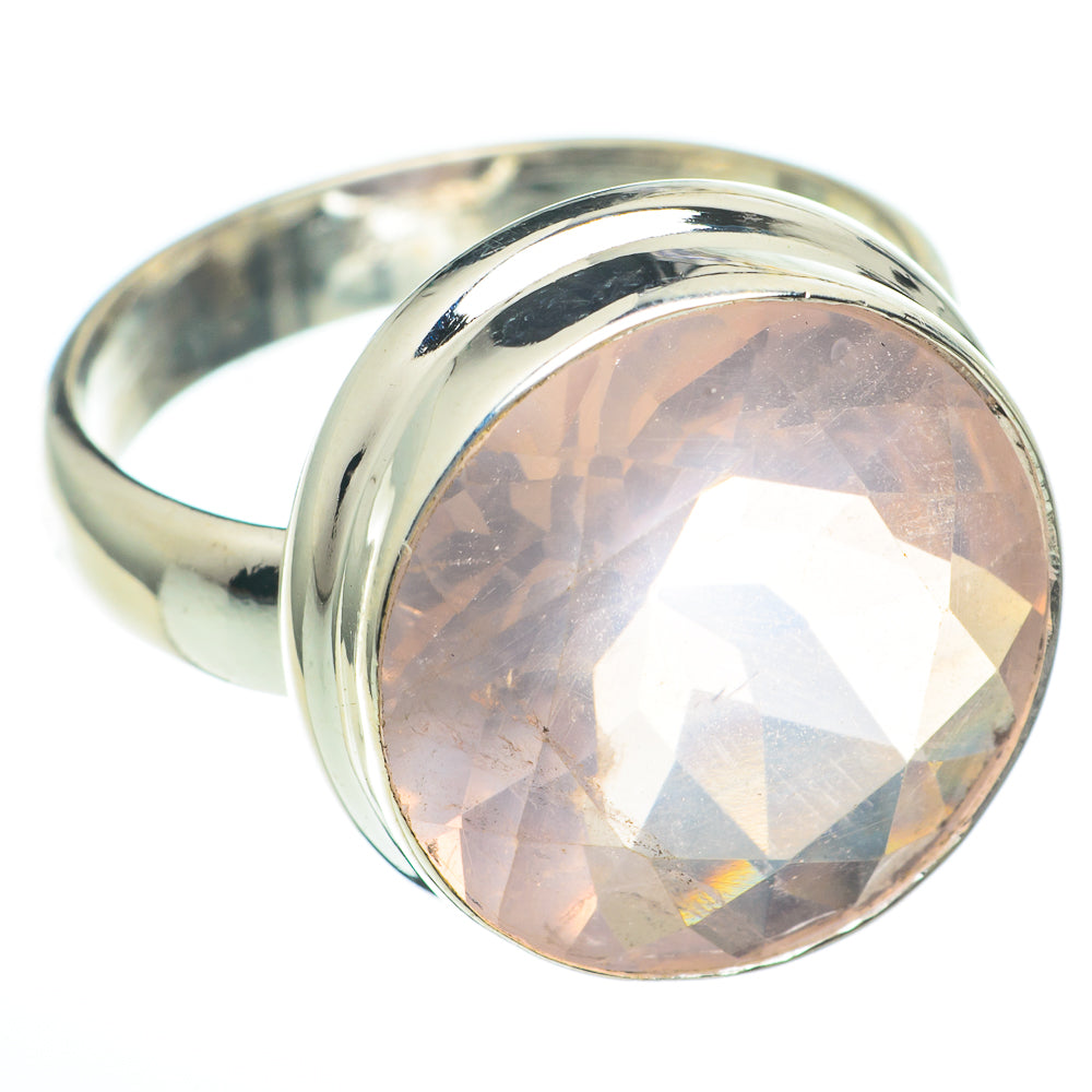 Rose Quartz Rings handcrafted by Ana Silver Co - RING61349
