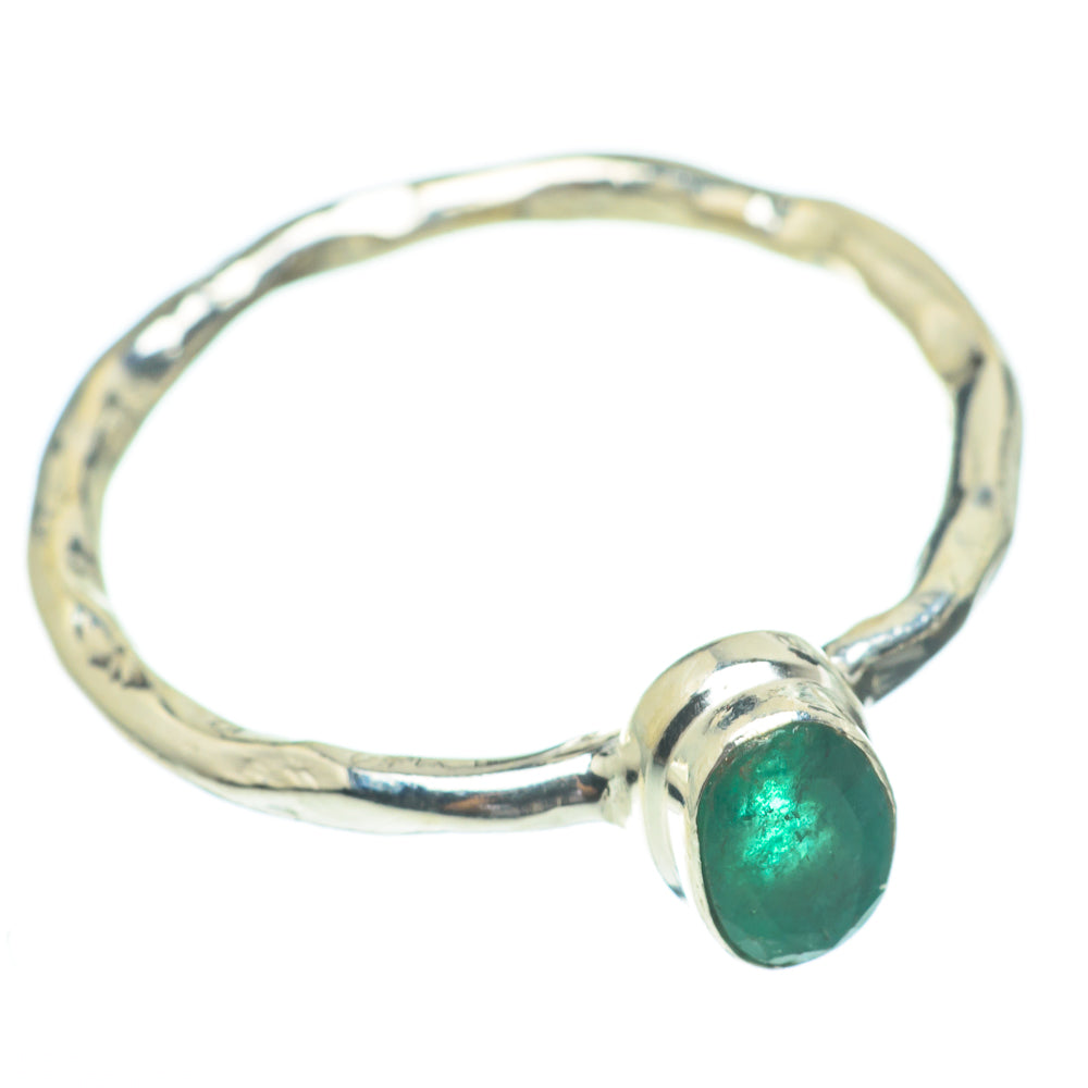 Zambian Emerald Rings handcrafted by Ana Silver Co - RING61373