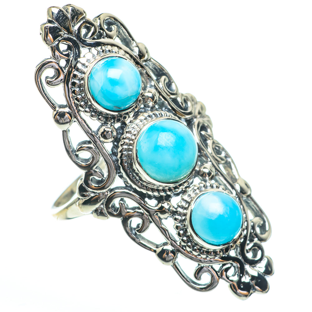 Larimar Rings handcrafted by Ana Silver Co - RING61420