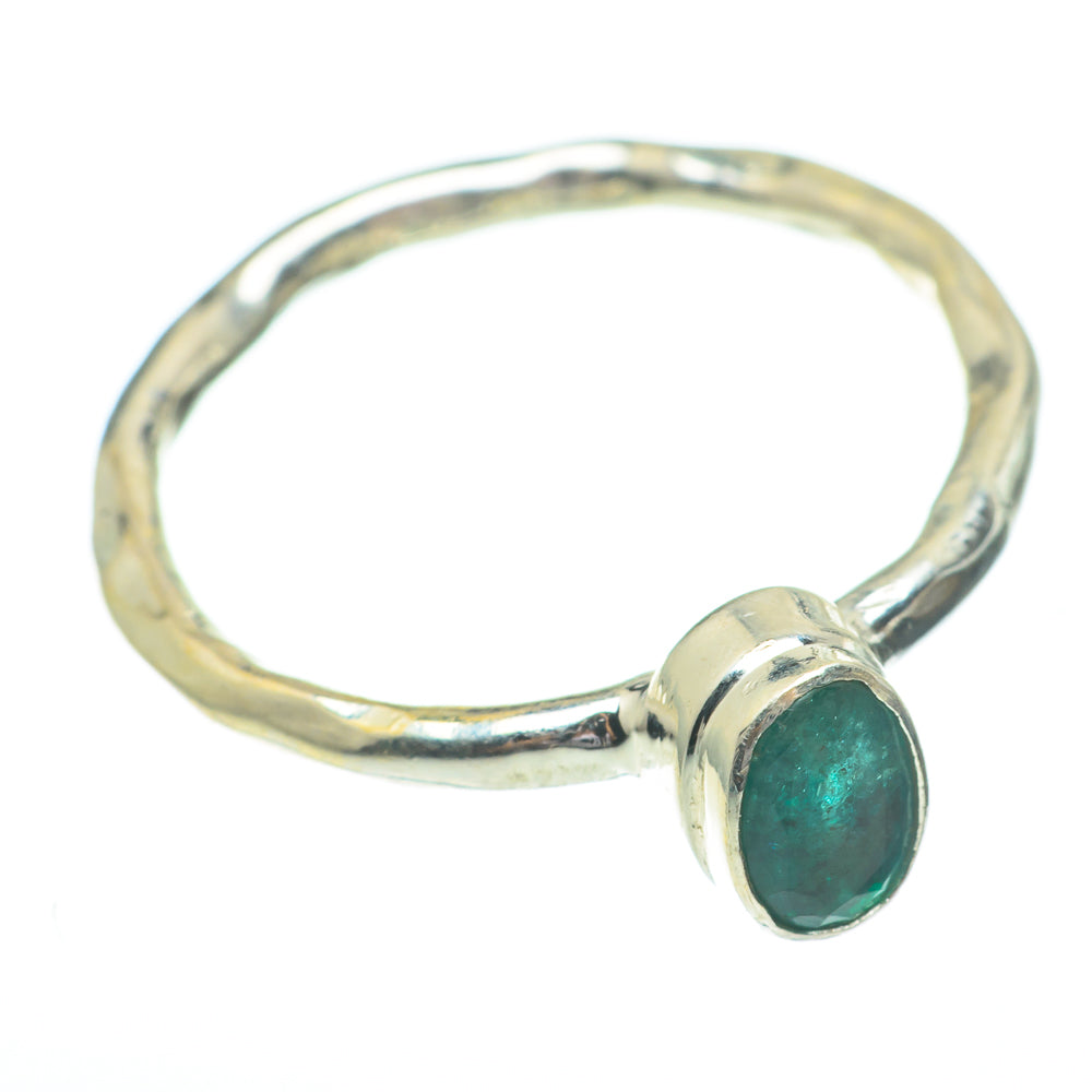 Zambian Emerald Rings handcrafted by Ana Silver Co - RING61453