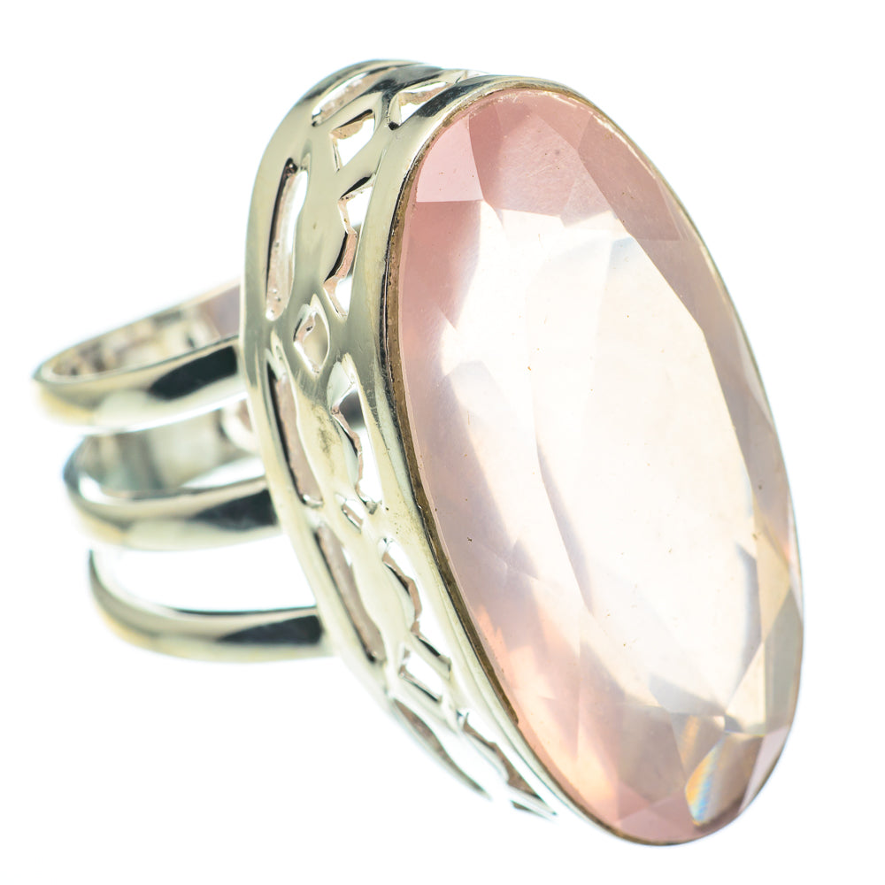 Rose Quartz Rings handcrafted by Ana Silver Co - RING61529