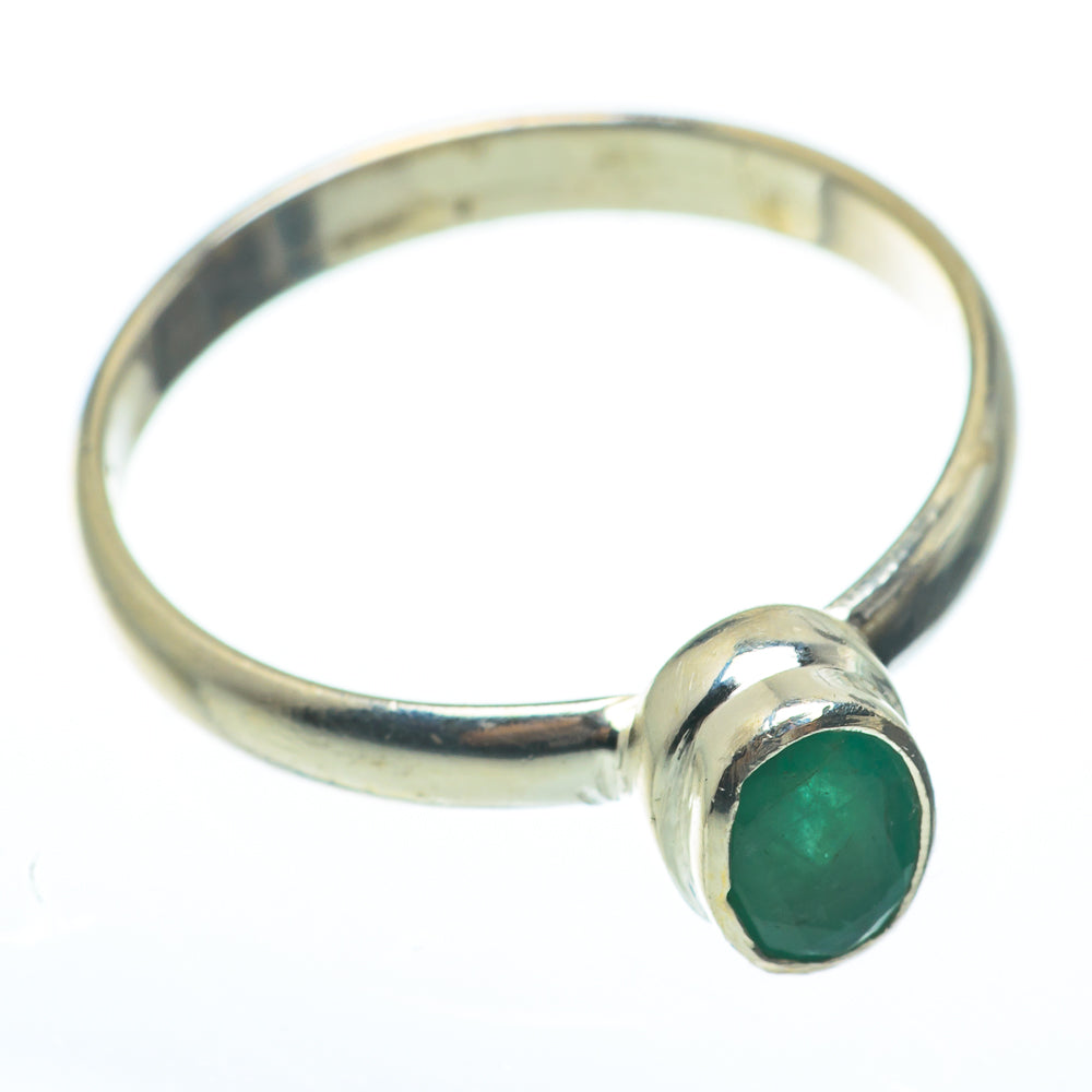 Zambian Emerald Rings handcrafted by Ana Silver Co - RING61555
