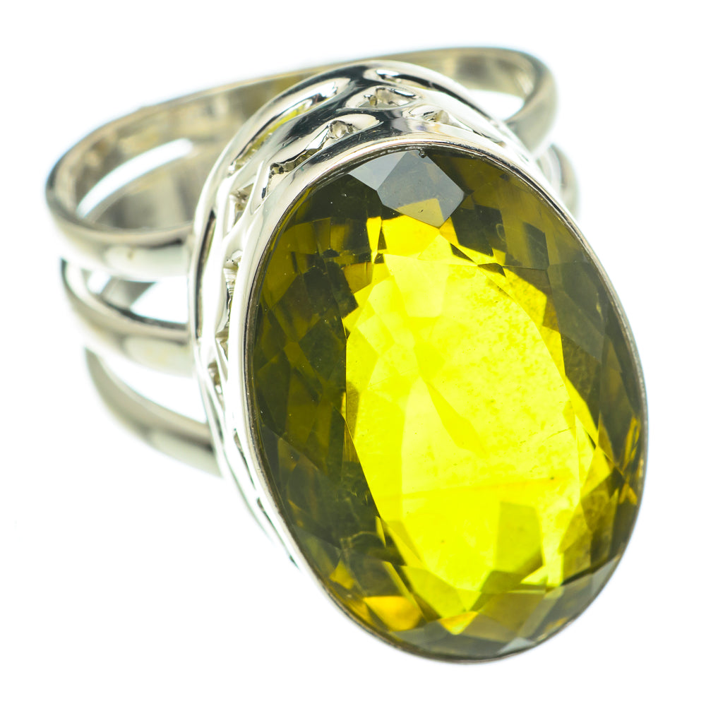 Olive Quartz Rings handcrafted by Ana Silver Co - RING61605